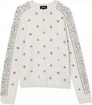 Slouchy Bandana Print Raglan Sweatshirt