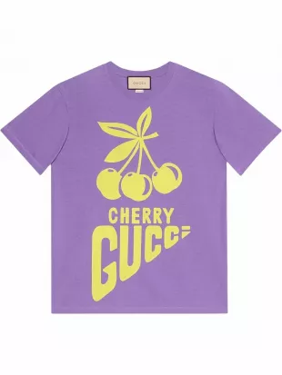 Cherry Gucci printed T-Shirt