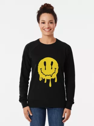 Melting Smiley Face Lightweight Sweatshirt