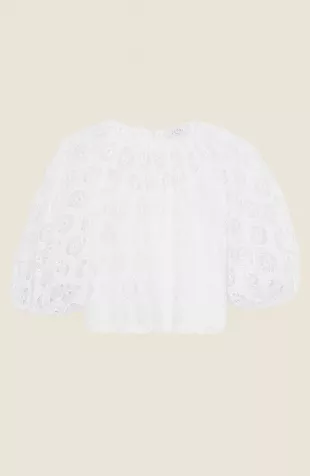 Scallop Voile Full Sleeve Top