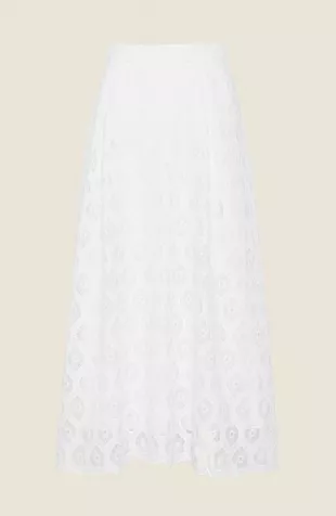 Scallop Voile Full Skirt