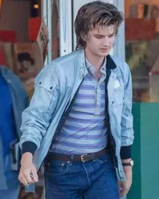 Steve Harrington Stranger Things Bomber Satin Jacket