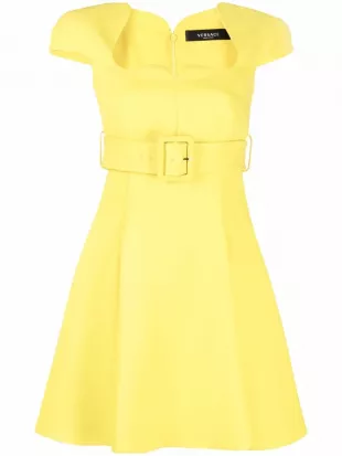 Belted Flared Dress