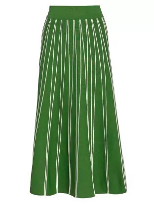 Linear Knit Midi-Skirt