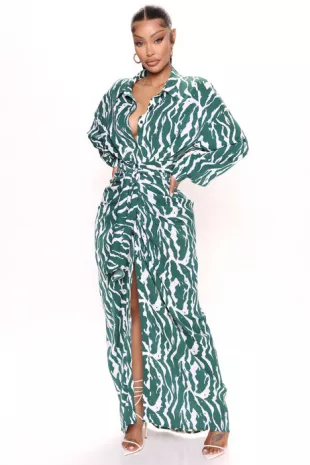 Safari Vibes Maxi Dress by Fashion Nova