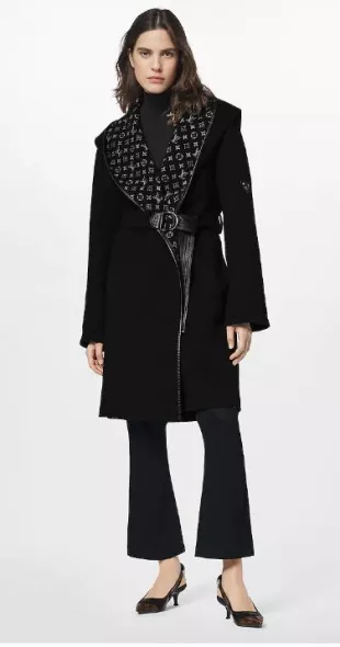 Louis Vuitton Hooded Wrap Coat worn by Jill Zarin as seen in The
