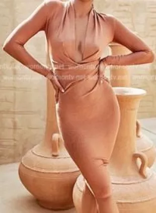 Sleeveless Plunging Dress