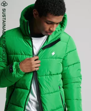 Hooded Sports Puffer Jacket