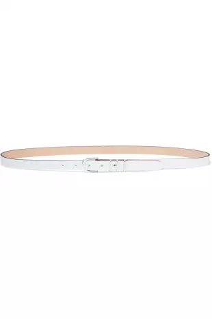 Jet Crinkled Patent-Leather Belt