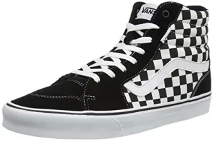 Sneaker Trainers, Checkerboard Black White, 8.5