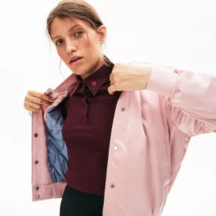 Live Signature Embroidery Satin Short Jacket