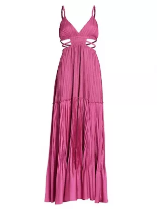 Liz Mushroom Pleated Gown