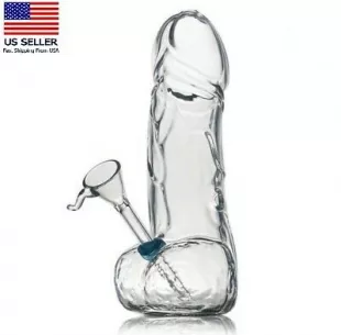 8" Male Penis Glass pipes Glass Vase Bong Glass Smoking Water Pipes Hookahs  | eBay