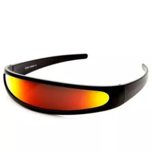 Futuristic Narrow Cyclops Color Sunglasses