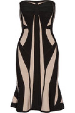HERVÉ LÉGER Two-tone bandage dress