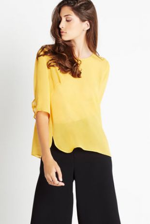BCBG Generation - BCBGeneration - Ruffle-Back Round Hem Top