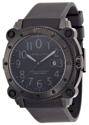 Hamilton Men's H78585333 Khaki Navy BelowZero Black Dial Watch