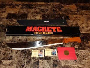 Machete Signed Prop Replica Movie Machete Danny Trejo Michelle Rodriguez + COA