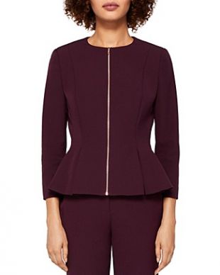 Ted Baker Suria Peplum Zip Front Jacket | Bloomingdale's