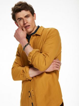 Chemise en tissu gratté léger - Regular fit