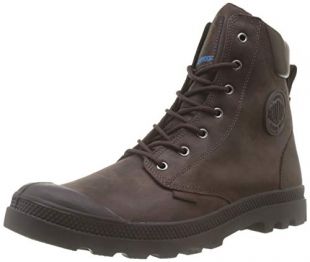 Palladium Men's Pampa Cuff WP LUX Boots, Brown, 10 US
