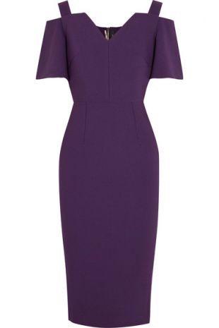 Roland Mouret   Awalton cold shoulder crepe dress