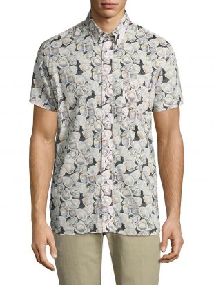 Billy Reid - Billy Reid - Oyster Printed Short Sleeve Shirt