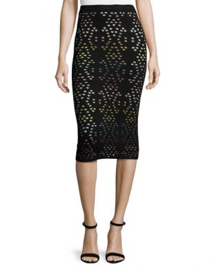 Alice + Olivia   Ani Pointelle Pencil Skirt