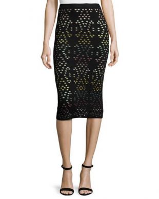 Alice + Olivia   Ani Pointelle Pencil Skirt