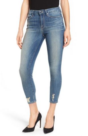 Good American Good Legs High Rise Crop Skinny Jeans (Blue 010) (Extended Sizes) | Nordstrom