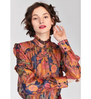 Chemisier en soie avec des imprimés