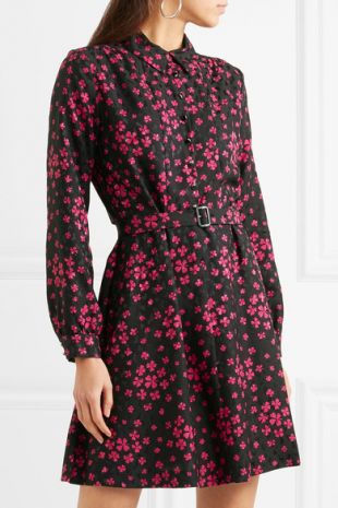 robe en jacquard de soie imprimée