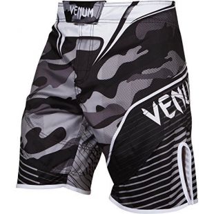 Venum Fight Short Héros Camouflage - Blanc/Noir - fight short,MMA short BJJ Grappling Freefight short - Blanc/Noir, 36