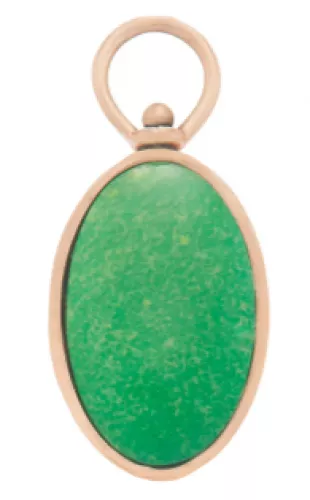 Small Oval Charm with Green Turquoise