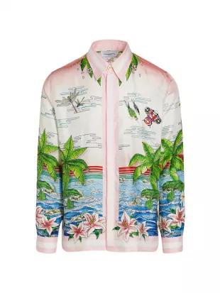 Long-Sleeve Silk Shirt