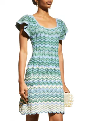 Dani Chevron Knit Minidress