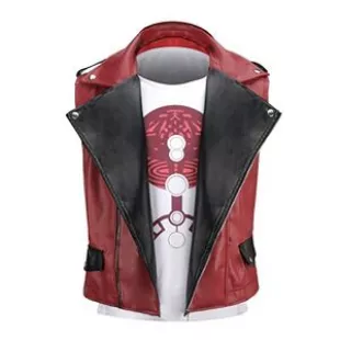 Men Thor 4 Cosplay Red Punk Jacket Vest Pants Belt Set Costume Adult Outfit Suit Pu Leather For Halloween Party Role play