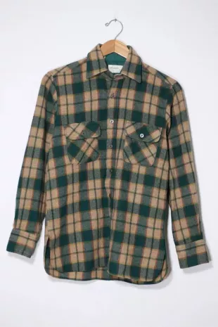 Vintage Wool Plaid Work Shirt