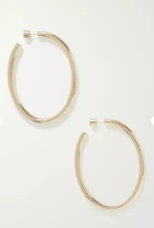Law Gold-Plated Hoop Earrings