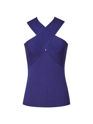 Lily Rib-Knit Halter Top