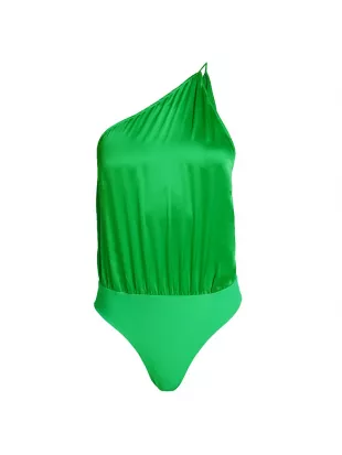 Asymmetric Silk Bodysuit