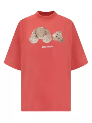 Bear Printed Crewneck T Shirt