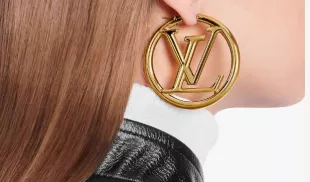 Louis Vuitton Louise Hoop GM Earrings worn by Caroline Stanbury as