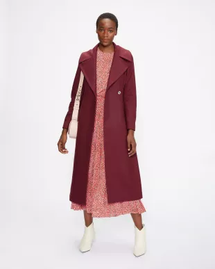 Rrosiey Wool Coat With Oversized Collar
