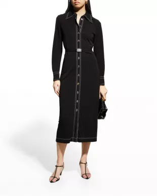 Jersey Knit Polo Dress