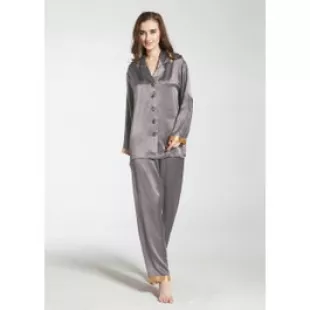 22 Momme Gold Cuff Silk Pajama