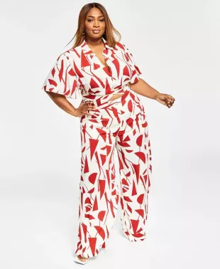 Trendy Plus Size Wide-Leg Pants