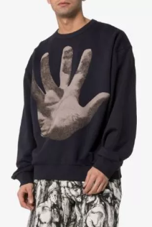 dries van noten hand sweatshirt