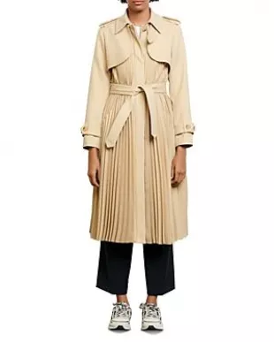 Vino Pleated Trench