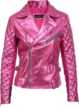 Pink Quilted jacket for women